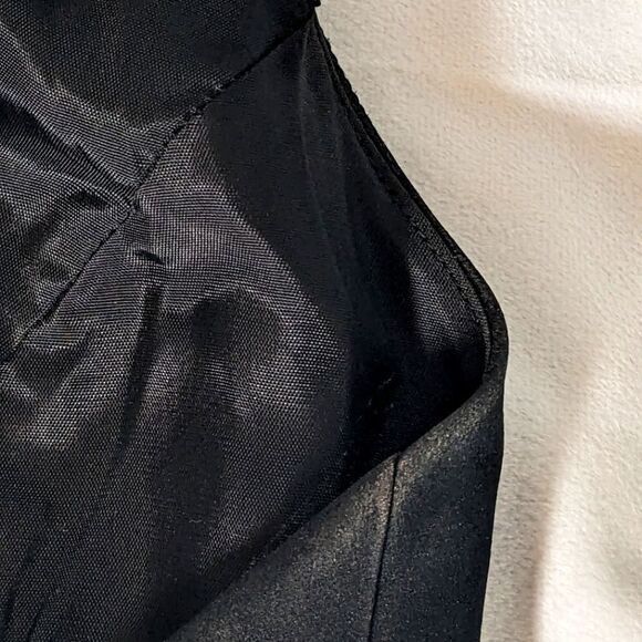 Dave & Johnny by Laura Ryner Prom Dress Black Halter Top Maxi Stone Beading - Picture 6 of 10